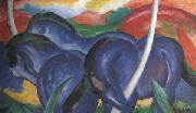 Franz Marc The Large Blue Horses (mk34) Germany oil painting artist